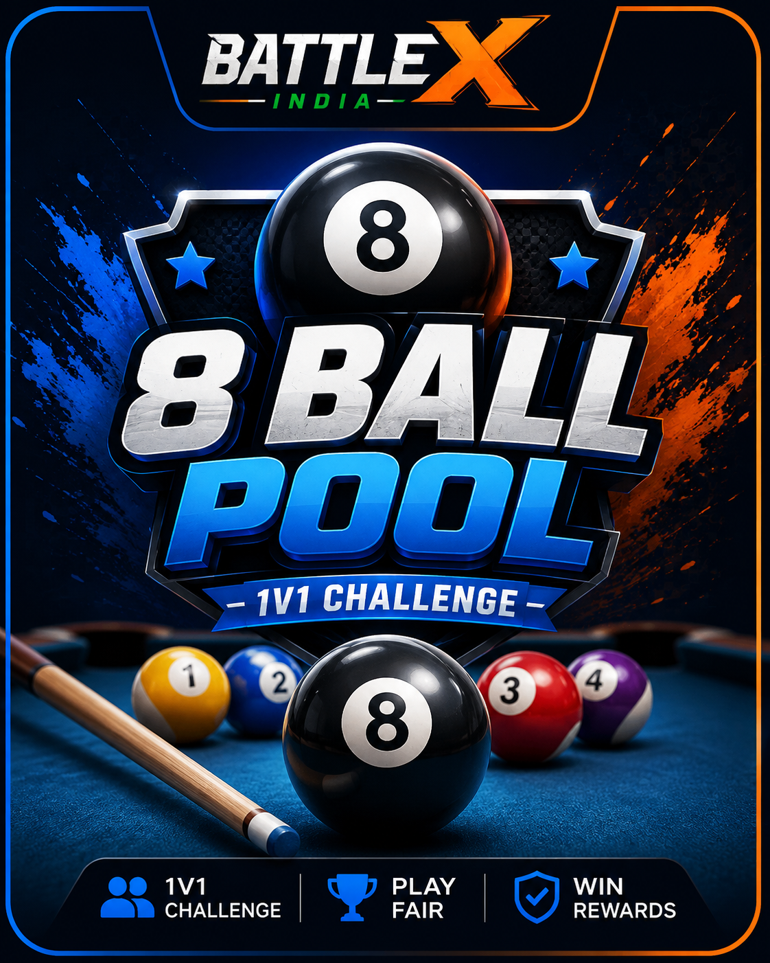 8 Ball Pool tournaments on BattleX India