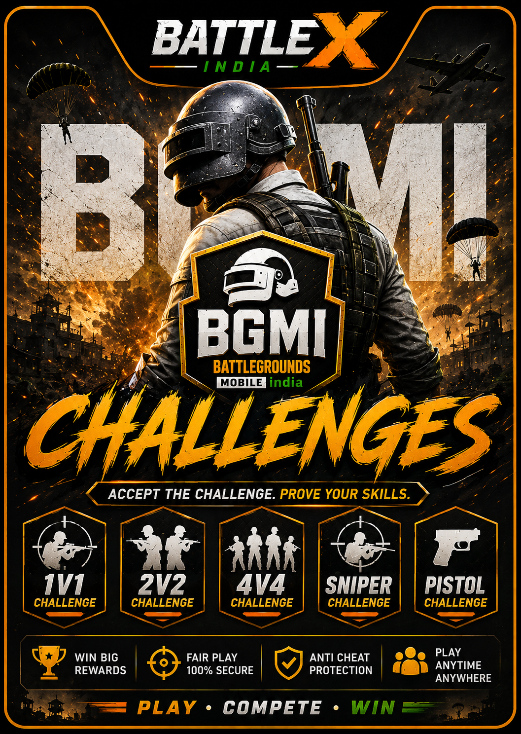 BGMI Challenge tournaments on BattleX India