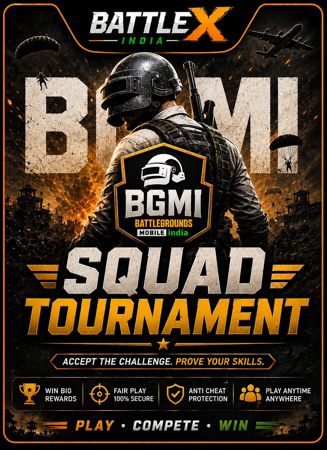 BGMI Squad Battle tournaments on BattleX India