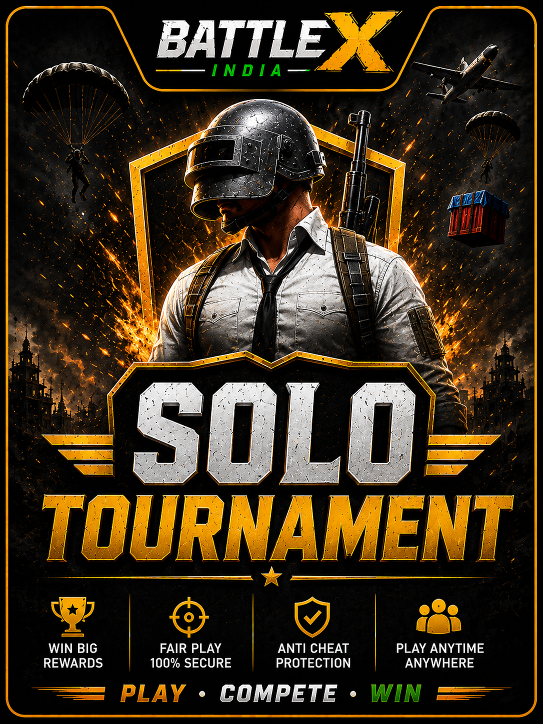 BGMI Solo Battle tournaments on BattleX India